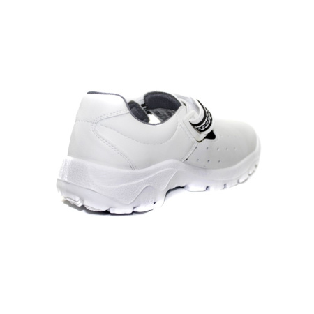 Полуботинки из иск. кожи с термопластичным подноском на липучке цвет белый