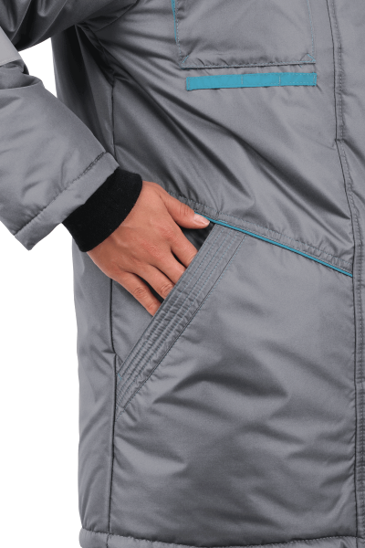 Костюм ГАЛАКТИКА зимний, серый-бирюза, женский (Куртка+брюки) Кос 487 (ЧЗ) Костюм ГАЛАКТИКА зимний, серый-бирюза, женский (Куртка+брюки) Кос 487 (ЧЗ)