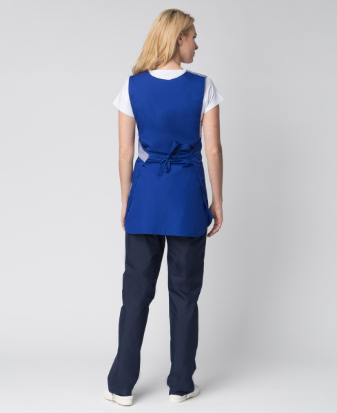 Фартук-сарафан Утро (тк.ТиСи), васильковый/полоска (ЧЗ) Фартук-сарафан Утро (тк.ТиСи), васильковый/полоска (ЧЗ)