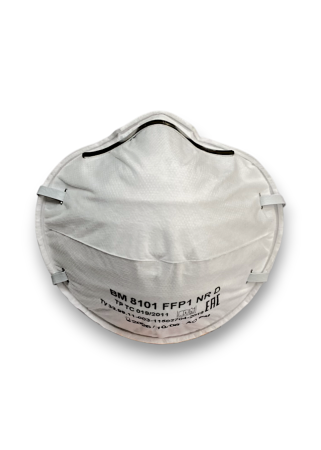 Полумаска фильтрующая для защиты от аэрозолей, чашеобразная, без клапана выдоха ВМ 8101 FFP1 NR D