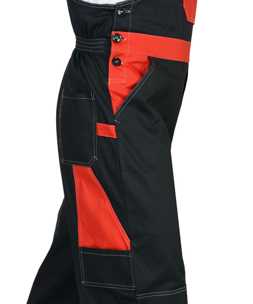 Полукомбинезон "Гранд" чёрный с красным (100% узбекская саржа) Полукомбинезон "Гранд" чёрный с красным (100% узбекская саржа)