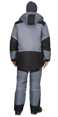 Костюм "АРКТИКА" зимний: куртка дл., брюки, ср. серый с черным