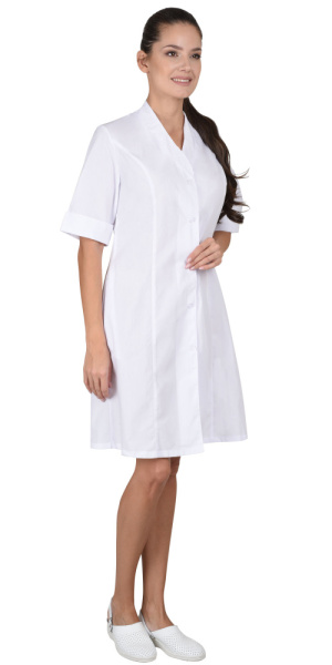 Халат "Палермо" женский белый (ЧЗ) Халат "Палермо" женский белый (ЧЗ)