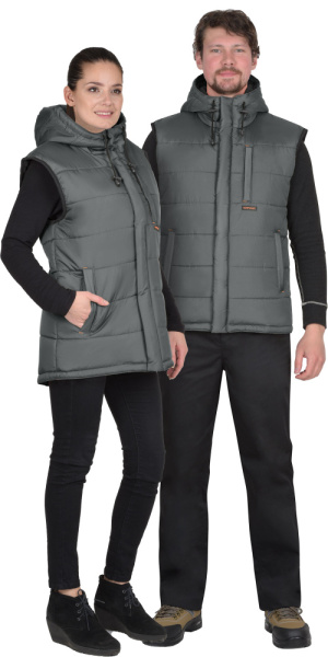 Жилет "ЗОДИАК" т.серый (ЧЗ) тк. Дюспо