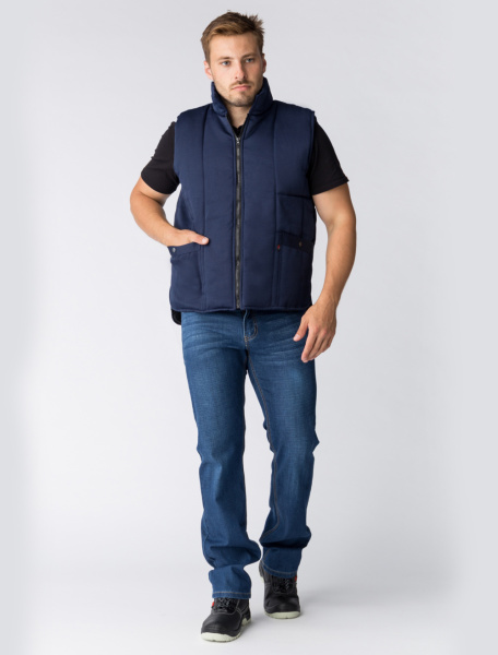 Жилет утепленный Универсальный (Смесовая, 210), темно-синий, (ЧЗ) Жилет утепленный Универсальный (Смесовая, 210), темно-синий, (ЧЗ)