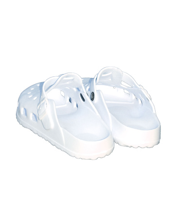 Сабо из ЭВА с перфорацией медицинские женские, белые МОДЕЛЬ №2 Step