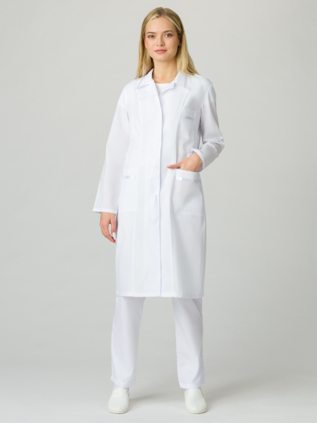 Халат женский Стандарт (тк.ТиСи), белый Халат женский Стандарт (тк.ТиСи), белый