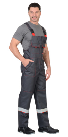 Костюм "Навигатор" летний: куртка, п.комб. серый с красным и СОП (распродажа)