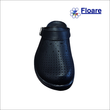 Сабо женские, черные, арт. 69580105 ЛЕРА нат. кожа, нат. подпяточник Молдшуз