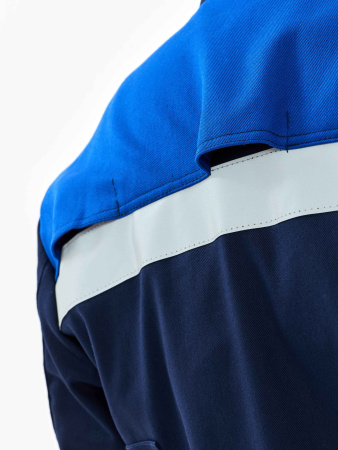 Костюм сварщика Велд-СОП 2 кл.защиты (тк.Хлопок-ОП,350) брюки, т.синий/васильковый