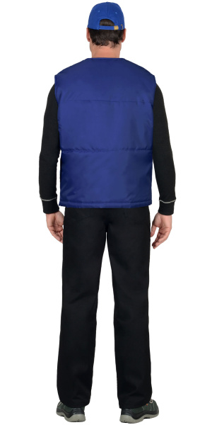 Жилет "КАССИР" утеплённый, синий (ЧЗ)