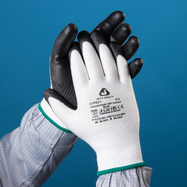 JCP031 Перчатки защитные антипорезные Jeta Safety с полиуретановым покрытием (3 класс)
