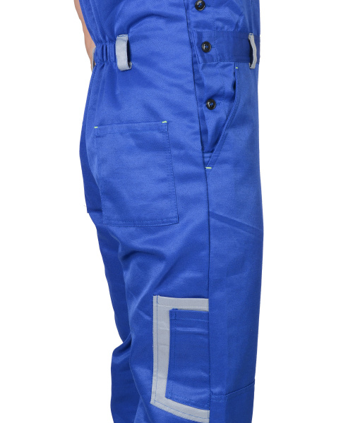 Костюм "Практик"летн.: куртка, п/к. васильковый со св.серым тк.CROWN-230 (ЧЗ)