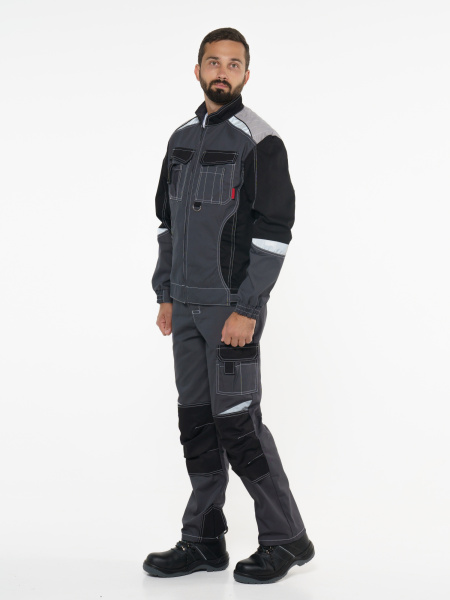 Куртка "Фаворит-Мега" серая с черн., СОП Тк. Rodos (ЧЗ) Куртка "Фаворит-Мега" серая с черн., СОП Тк. Rodos (ЧЗ)