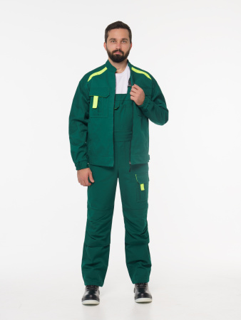 Куртка рабочая мужская №116 цвет зеленый, лимонный, ткань Эксперт Стандарт