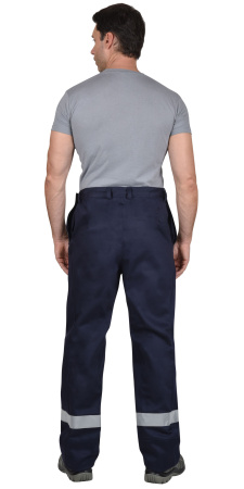 Костюм сварщика "Сфинкс" летний: куртка, брюки синий (480 гр/кв.м) и СОП 50мм (ЧЗ)