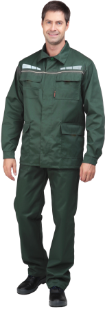 Костюм ОПЕРАТОР летний, зеленый, смесовая (куртка, брюки) Кос 576 (ЧЗ)