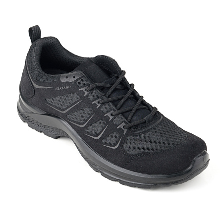 Полуботинки текстиль, микрофибра, подошва ПУ, резина, черные ELKLAND мод. 177