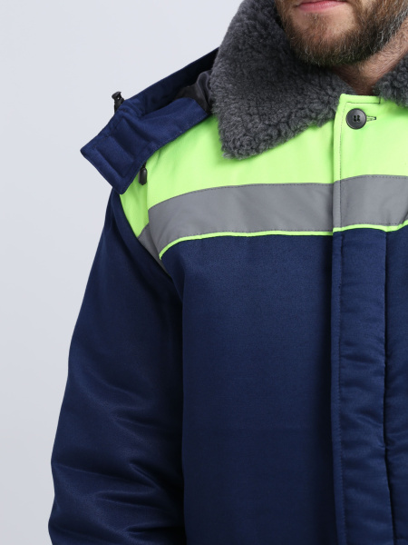 Костюм зимний Труженик-Ультра СОП (тк.Смесовая,210) брюки, т.синий/лимонный Костюм зимний Труженик-Ультра СОП (тк.Смесовая,210) брюки, т.синий/лимонный