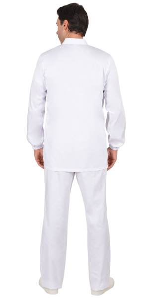 Костюм "СИЦИЛИЯ" мужской: куртка, брюки, белый (ЧЗ) Костюм "СИЦИЛИЯ" мужской: куртка, брюки, белый (ЧЗ)