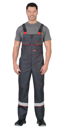 Костюм "Навигатор" летний: куртка, п.комб. серый с красным и СОП (распродажа)