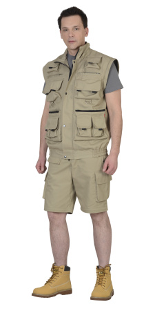 Костюм "СИРИУС-Тигр" куртка, брюки (тк. Rodos 245) Песочный