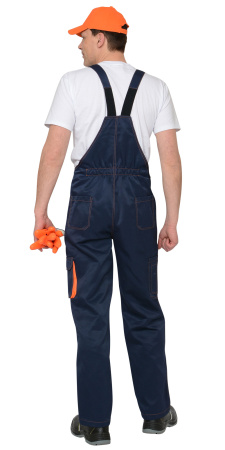 Полукомбинезон "CROWN" синий с оранжевым Полукомбинезон "CROWN" синий с оранжевым