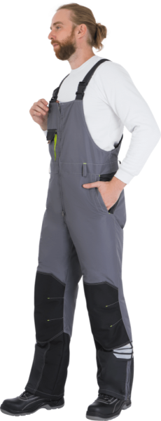 Полукомбинезон ЭДВАНС зимний, серый-т.серый-черный Пком 533 Нортси, пл. 135 г/м² ФСС (ЧЗ)