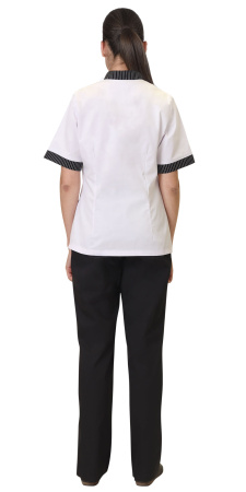 Китель "Мишлен"женский белый с отделкой Китель "Мишлен"женский белый с отделкой