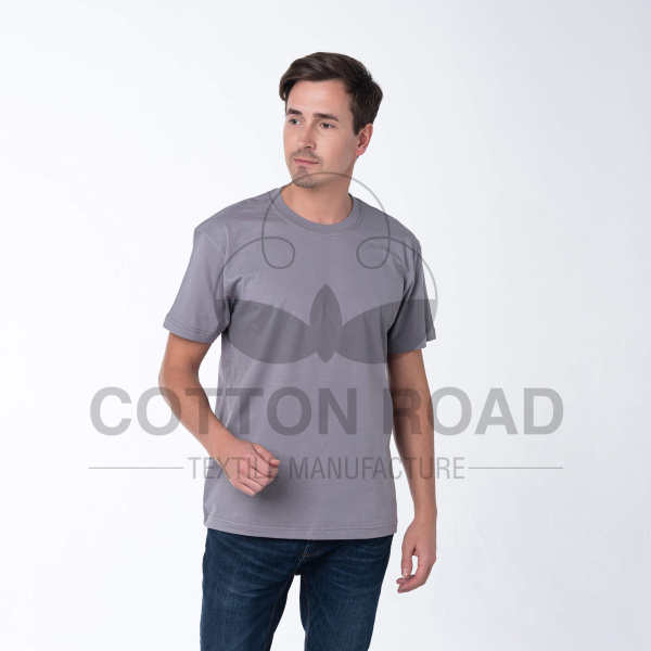 Футболки МУЖСКИЕ трикотажные (состав: 100% х/б); плотность 180 гр/м² (Серый)