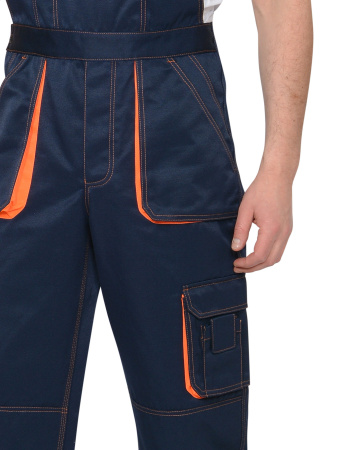 Полукомбинезон "CROWN" синий с оранжевым Полукомбинезон "CROWN" синий с оранжевым