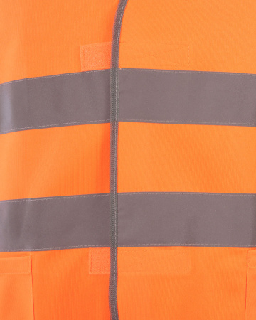 Жилет сигнальный ТИП-1,  оранжевый., 2 кл защиты трикотажное полотно (ЧЗ)