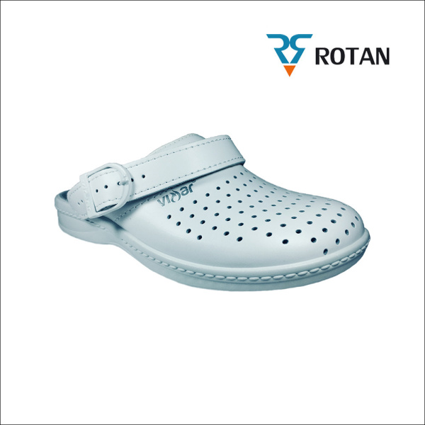 Сабо унисекс ВИДАР, белые, кожа, ПУ с ремешком, арт. 1847 Молдшуз