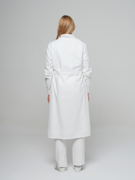 Халат рабочий женский №201 отбеленный, ткань Бязь Халат рабочий женский №201 отбеленный, ткань Бязь