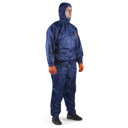 JPC76B Костюм многоразовый защитный комплект (куртка+брюки), синий