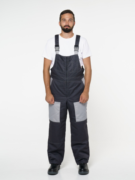 Костюм "Фаворит" зимний: куртка кор., п/комб. тёмно-серый с серым Костюм "Фаворит" зимний: куртка кор., п/комб. тёмно-серый с серым