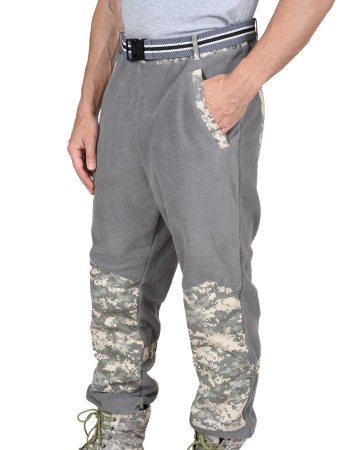 Костюм "ФИШЕР" летний, флисовый серый с отделкой КМФ Пустыня