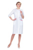 Халат женский №278 (тк.ТиСи) DoctorBIG, белый/красный (0/24) (ЧЗ)