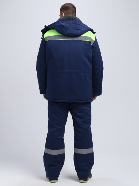 Костюм зимний Труженик-Ультра СОП (тк.Смесовая,210) брюки, т.синий/лимонный Костюм зимний Труженик-Ультра СОП (тк.Смесовая,210) брюки, т.синий/лимонный