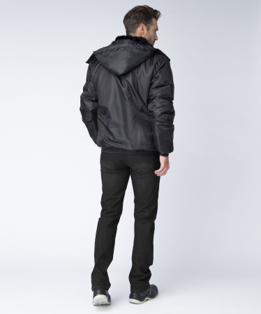 Куртка зимняя для Охранника укороченная, черный (ЧЗ) Куртка зимняя для Охранника укороченная, черный (ЧЗ)