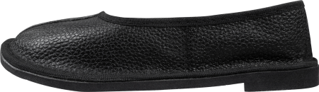 Туфли (тапочки) кожаные на подошве из пористой резины черные