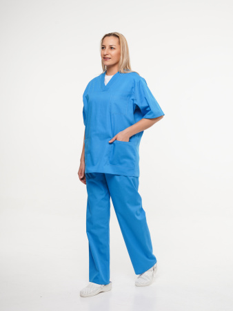 Куртка рабочая универсальная №104 (блуза) голубой, ткань ТИСИ Куртка рабочая универсальная №104 (блуза) голубой, ткань ТИСИ