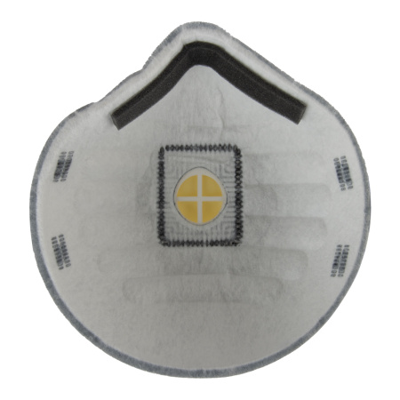 JM-8628 Mircon Полумаска противоаэрозольная с клапаном, с угольным слоем, чашеобразная, класс защиты FFP2 NR D, в упаковке 10 шт