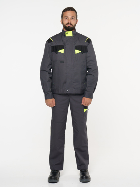 Куртка "ХОВАРД" :  темно-серая с черной и лимонной отд.  (ЧЗ) Куртка "ХОВАРД" :  темно-серая с черной и лимонной отд.  (ЧЗ)