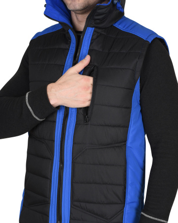 Жилет "Урбан" черный с васильковым (ЧЗ)