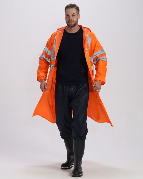 Плащ влагозащитный сигнальный ProfLine Specialist СОП, оранжевый  (ЧЗ) Плащ влагозащитный сигнальный ProfLine Specialist СОП, оранжевый  (ЧЗ)