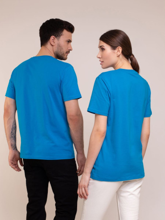 Футболки МУЖСКИЕ трикотажные (состав: 100% х/б); плотность 180 гр/м² (Голубой)