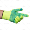 Перчатки зимние акриловые с ПВХ, цвет лимон, 10 кл. арт. ac3pd 