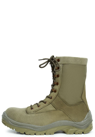 Ботинки с высокими берцами "Ховард" хаки, натуральная кожа