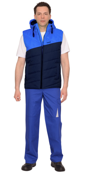 Жилет "ЭЛЬБРУС"  утепленный цв. синий с васильковым (ЧЗ) Жилет "ЭЛЬБРУС"  утепленный цв. синий с васильковым (ЧЗ)